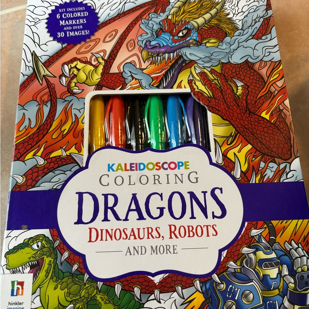 Kaleidoscope Coloring Dragons and More Kit